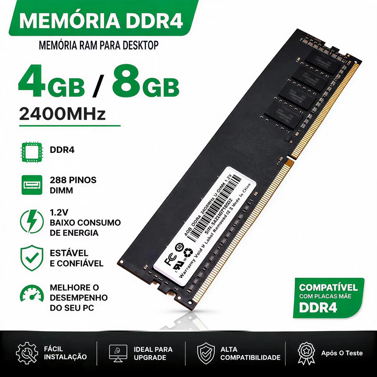 Ddr4 2400Mhz - DDR4 RAM 4GB 8GB 2400MHz PC4-19200