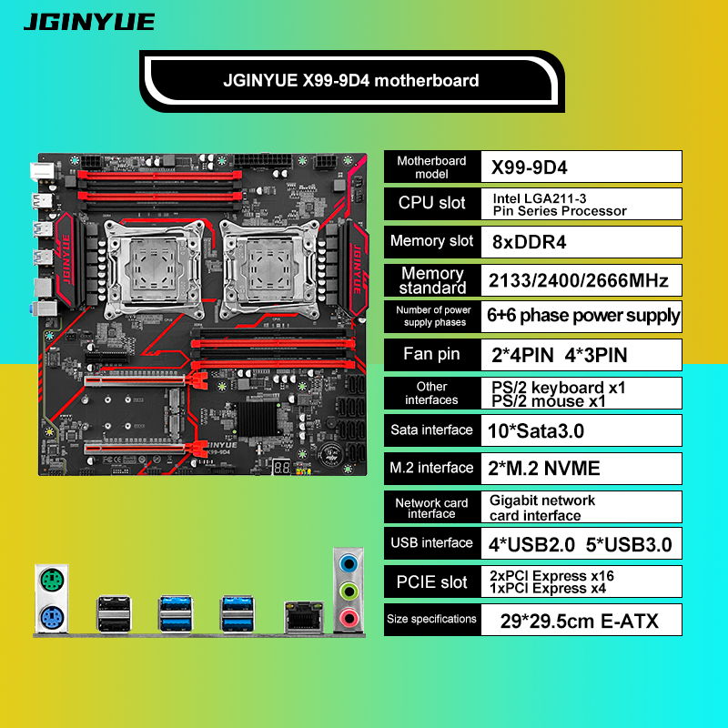 JGINYUE X99‑9D4 듀얼 LGA2011‑3 서 - Ecc Ram Server 리뷰 및 가격