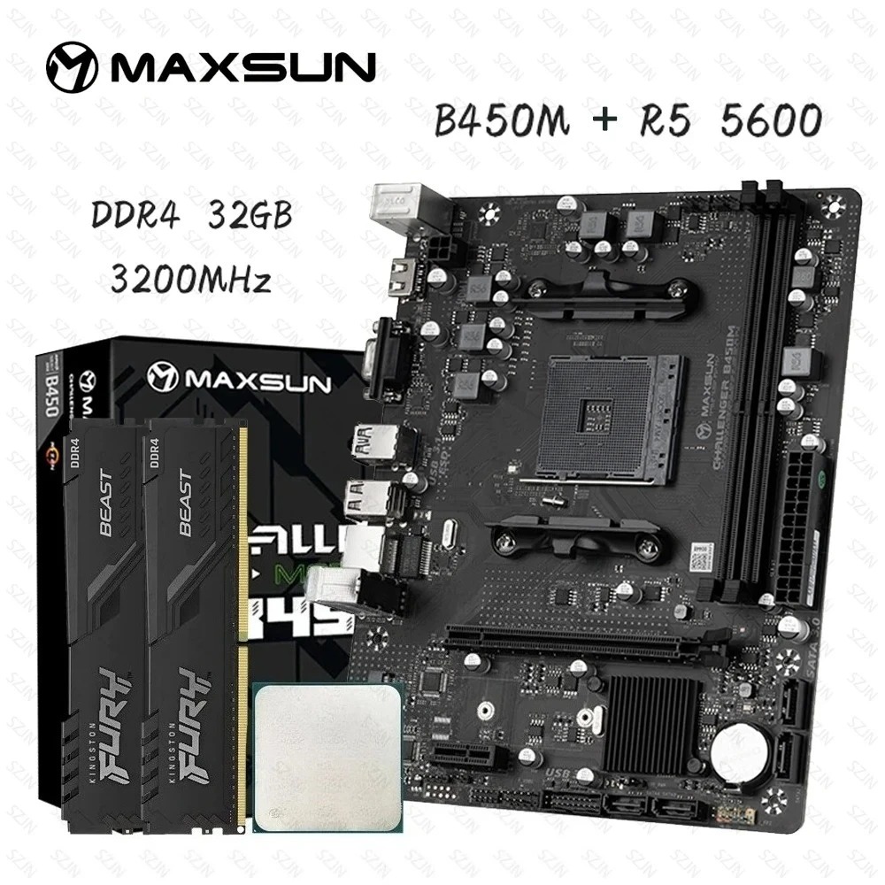 맥선 B450 마더보드 + AMD R5 5600 CPU - Ddr4 3200Mhz 리뷰 및 가격